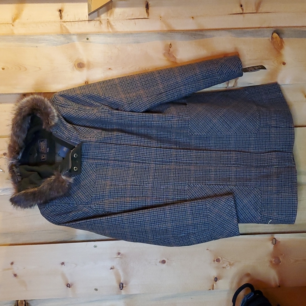 Pendleton Multicolor Salem Genuine Raccoon Fur Trim Waterproof Duffle Coat